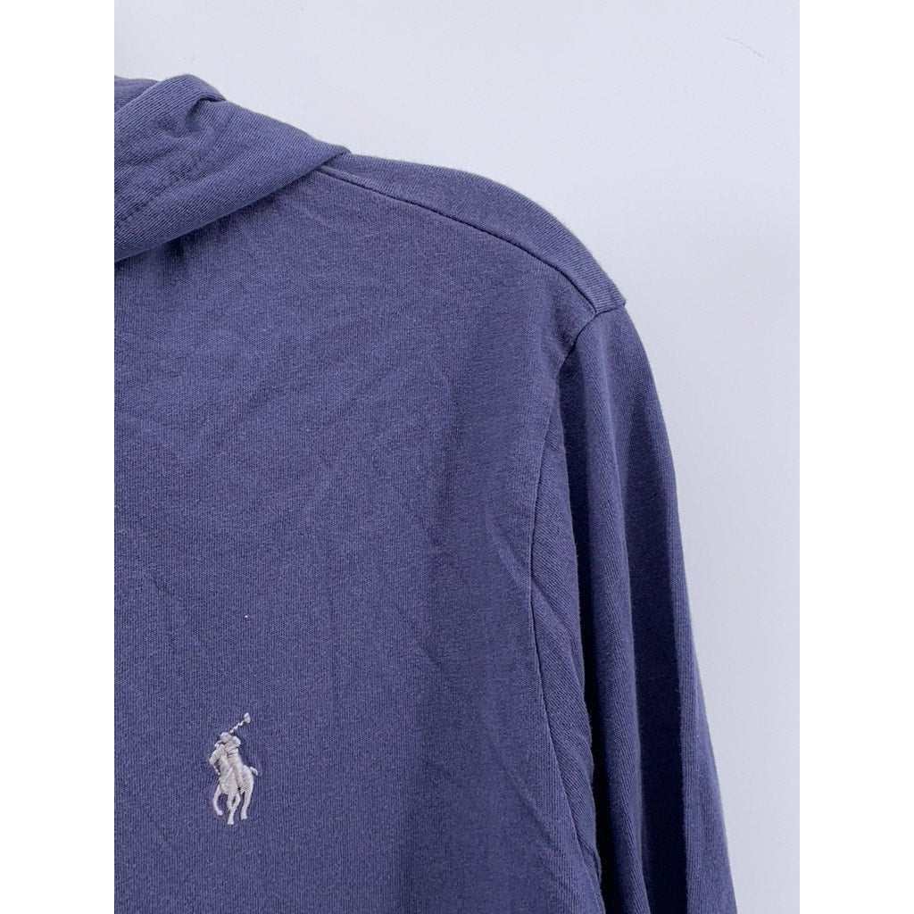 POLO RALPH LAUREN Men's Vintage Navy Blue Hooded Long Sleeve Sweatshirt SZ M