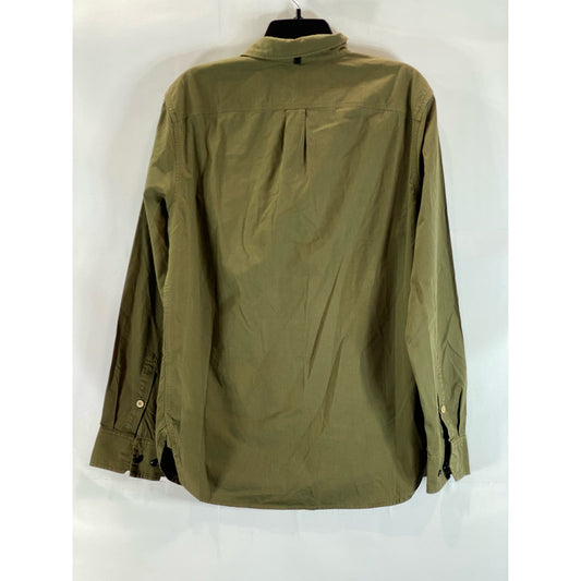 RAG & BONE Men's Army Green Western Button-Up Long Sleeve Shirt SZ M