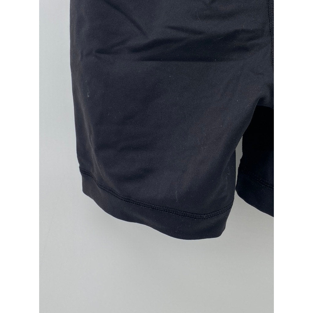 90 DEGREE BY REFLEX Women's Black Solid High-Rise Pull-On Bike Shorts SZ XS