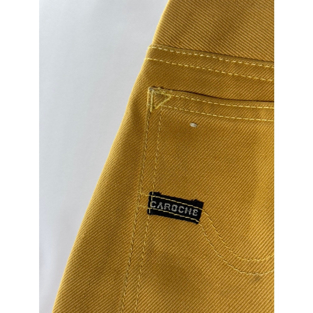 CAROCHE Men's Khaki Straight-Leg Five-Pocket Sanforized Pants SZ 30X36