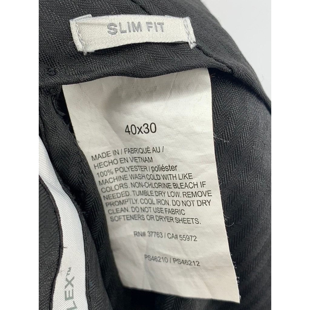 PERRY ELLIS PORTFOLIO Men's Charcoal Slim-Fit Pants SZ 40X30
