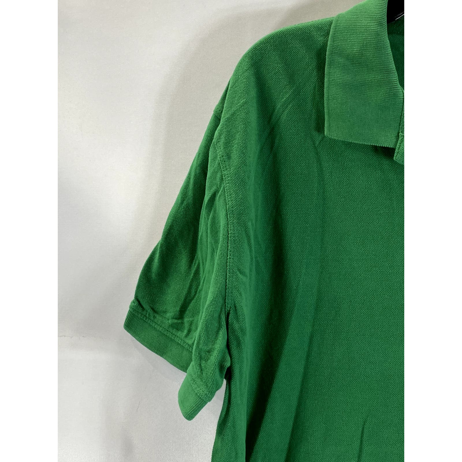 BANANA REPUBLIC Men's Green Malachit Organic Cotton Pique Short Sleeve Polo SZ L