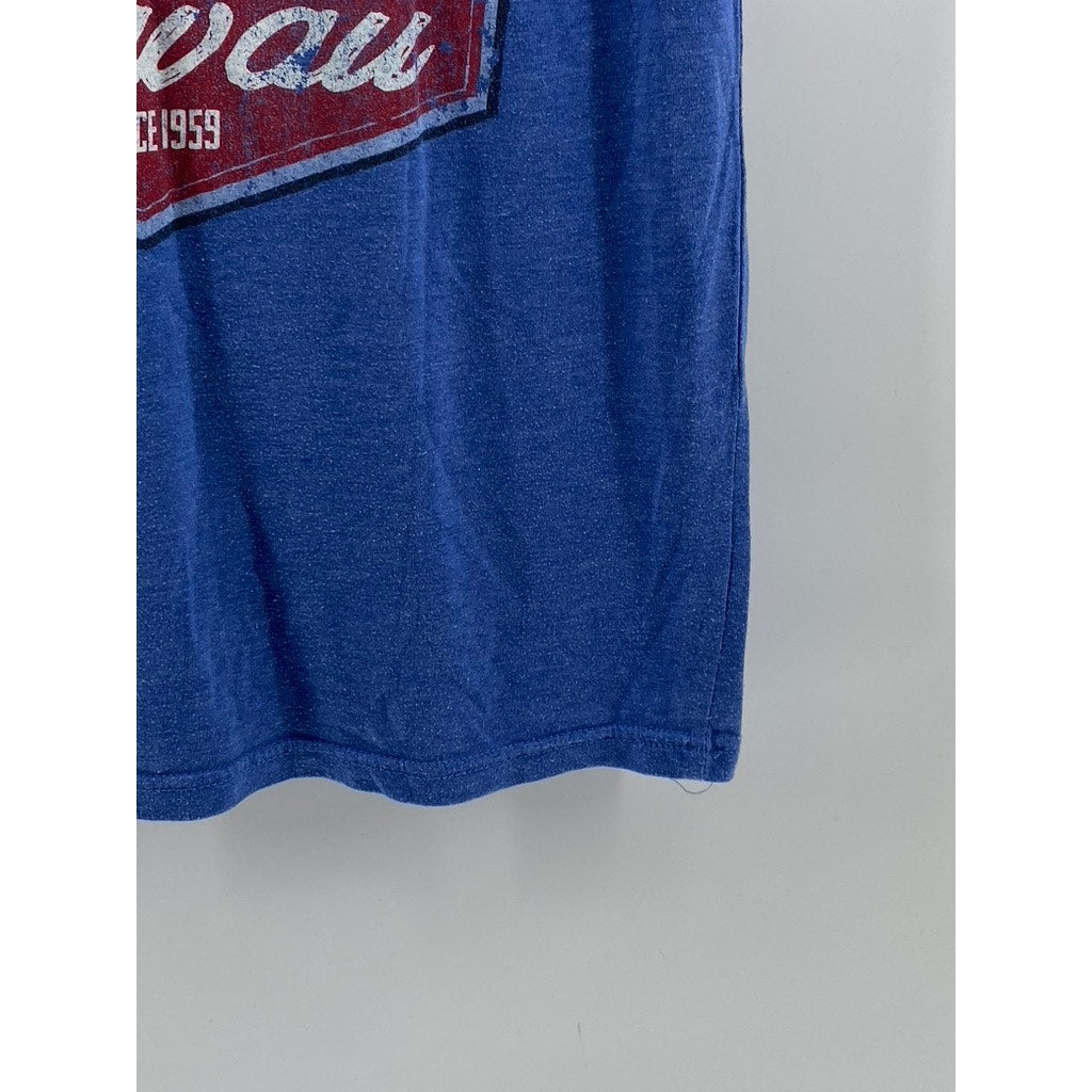 TECHSTYLES Men's Blue Maui, Hawaii Crewneck Short Sleeve Casual T-Shirt SZ M