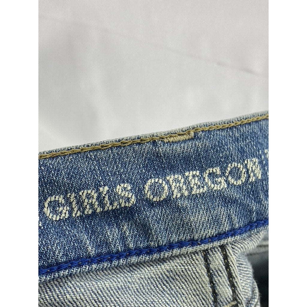 MUSTANG Women's Light Wash Blue Denim Girls Oregon Straight-Leg Jean SZ 27/30