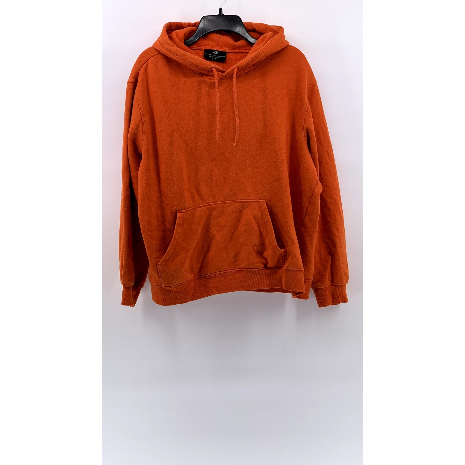 H&M Men's Orange Classic Relaxed Fit Hoodie SZ L