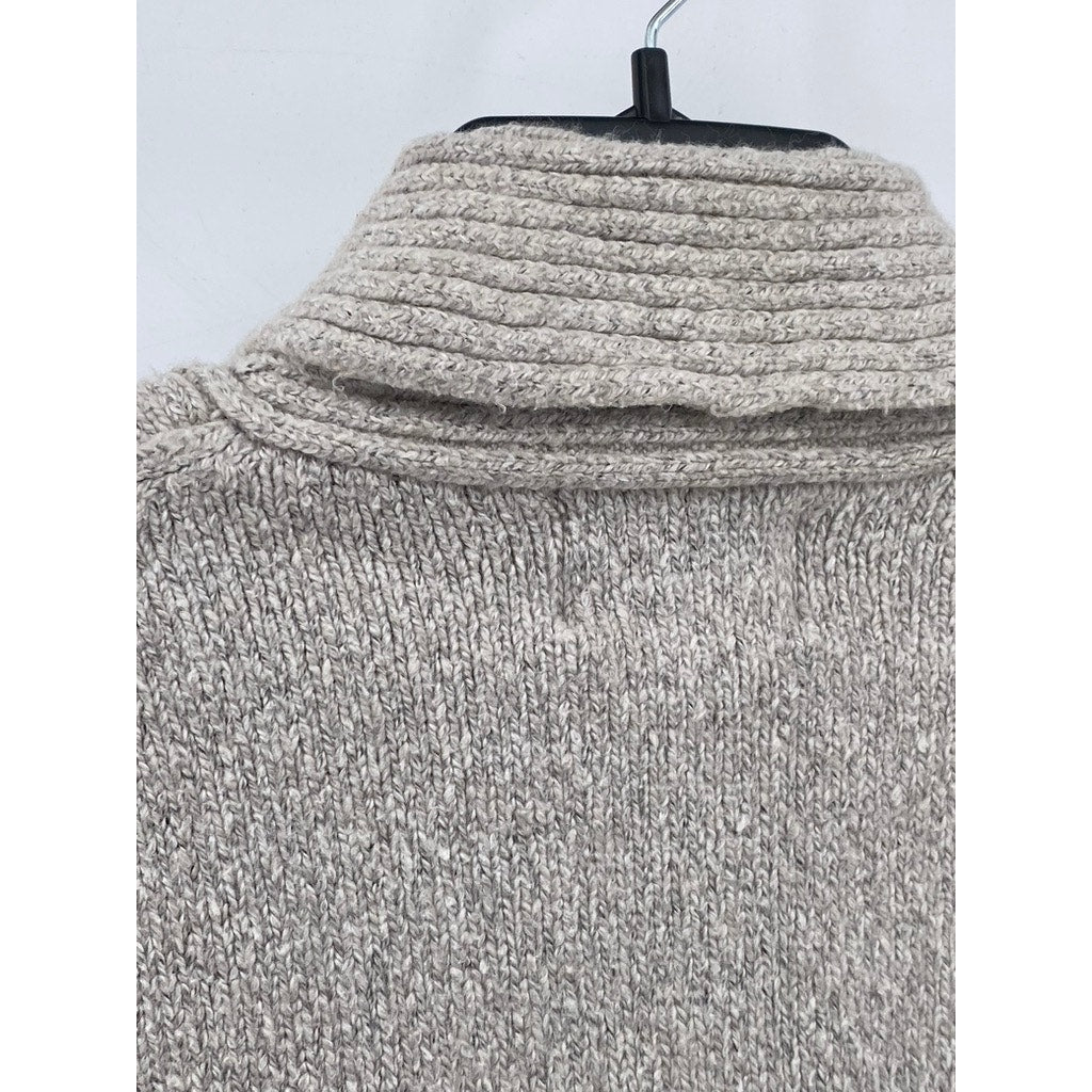 OLD NAVY Men's Heather Gray Shawl Collar Knit Pullover Sweater SZ L
