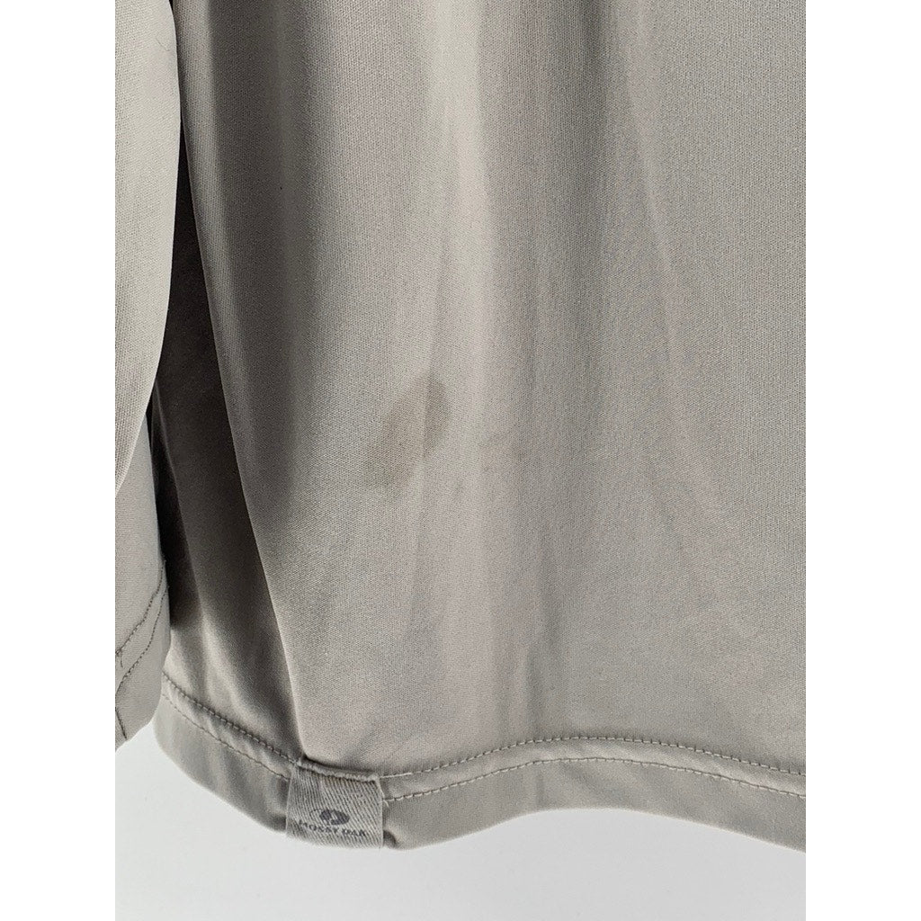 MOSSY OAK Men's Light Gray Crewneck Long Sleeve Logo Active T-Shirt SZ XL