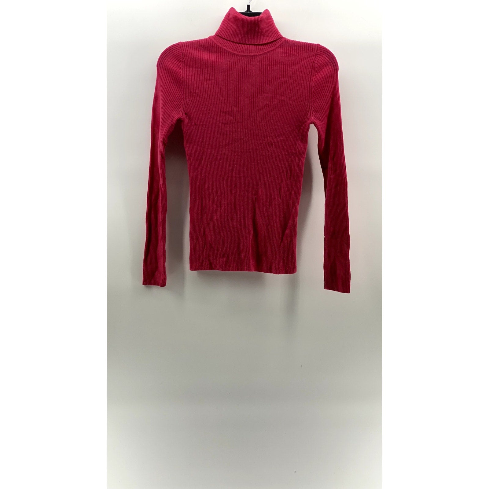 UNIQLO Women's Pink Ribbed Wool Long Sleeve Turtleneck Top SZ XS