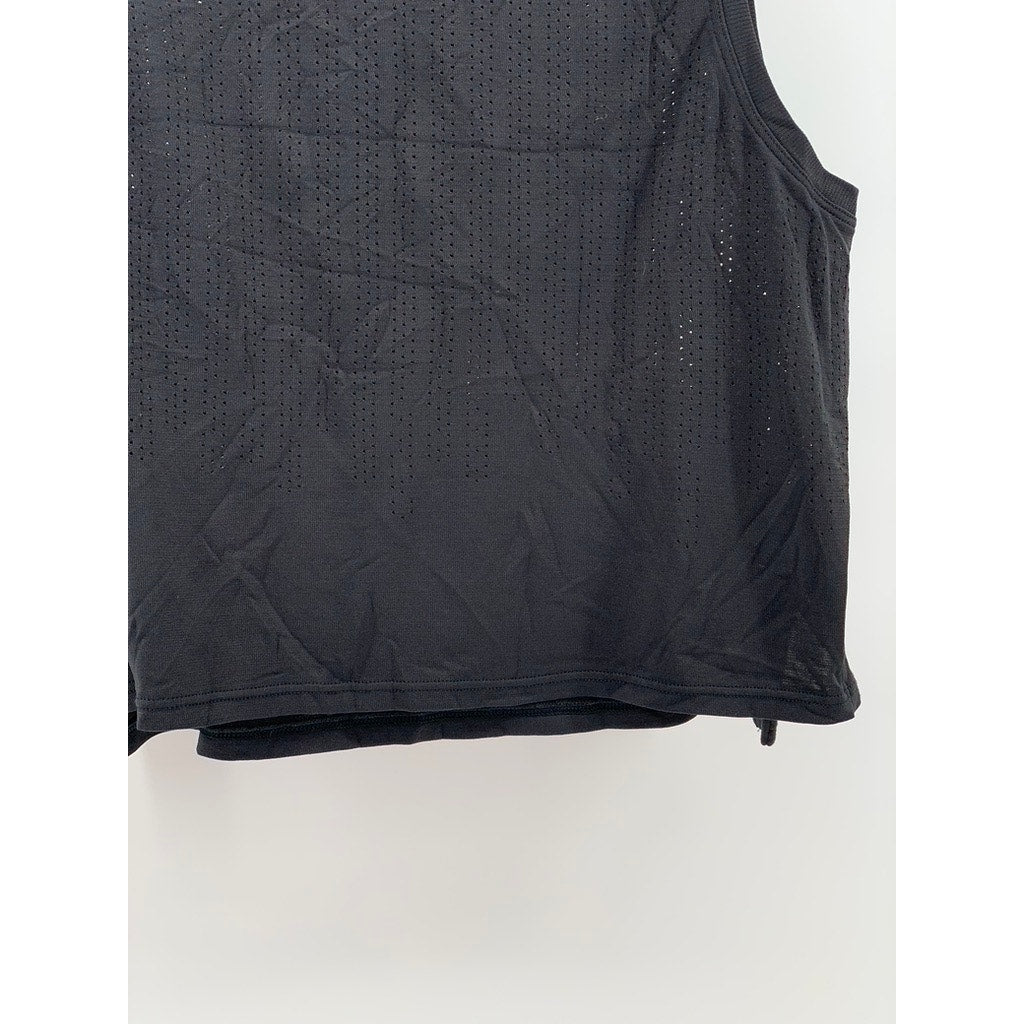 LULULEMON Women's Black Perforated Active Tank Top SZ 2