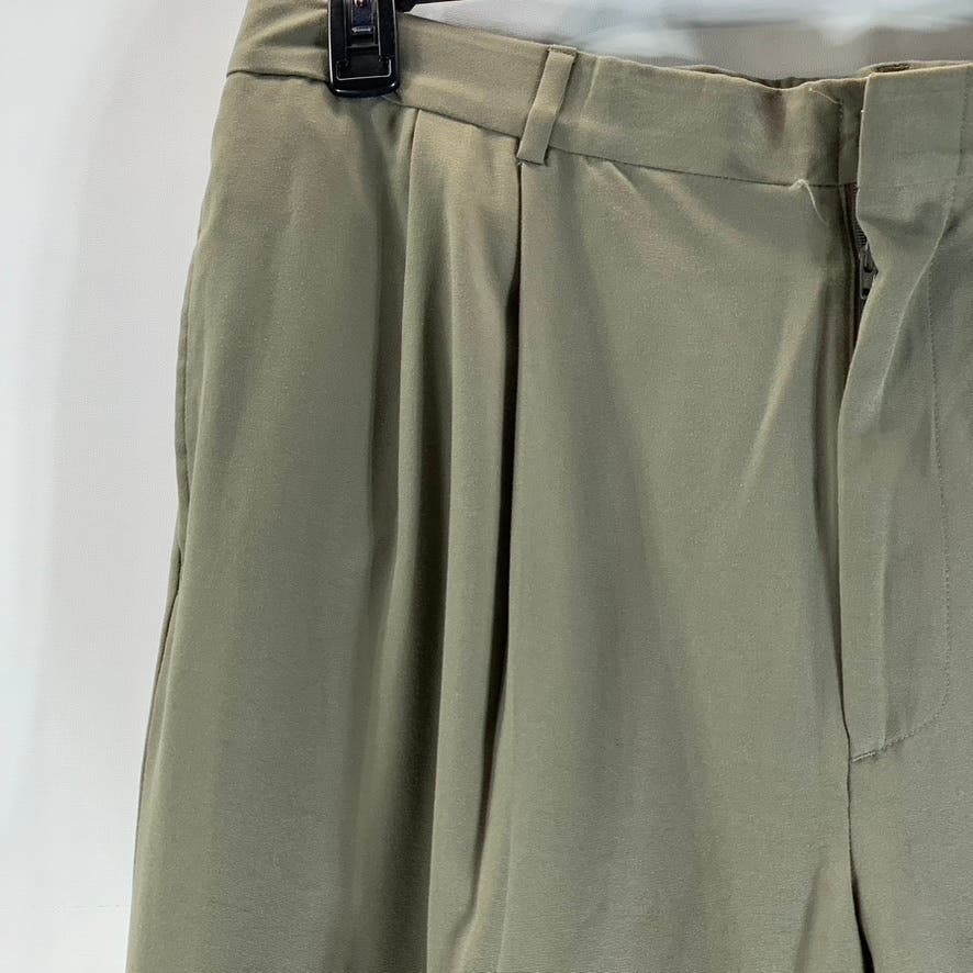 PERRY ELLIS PORTFOLIO Men's Tan Pleated-Front Classic-Fit Dress Pants SZ 38X32
