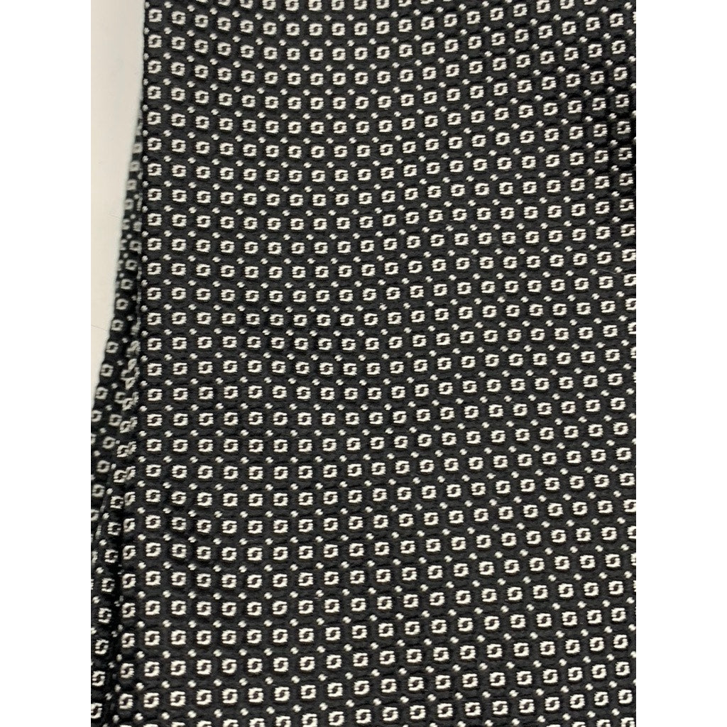 BANANA REUPLIC Men's Black Silk Square Dot Print Tie SZ OS