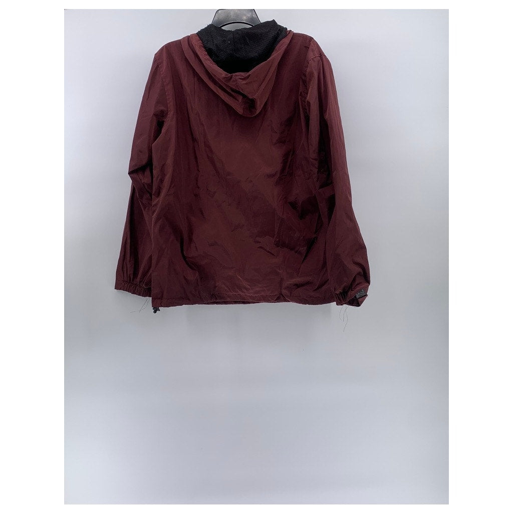 OAHU GEAR COMPANY Men's Burgundy Half Zip Long Sleeve Pullover Jacket SZ S