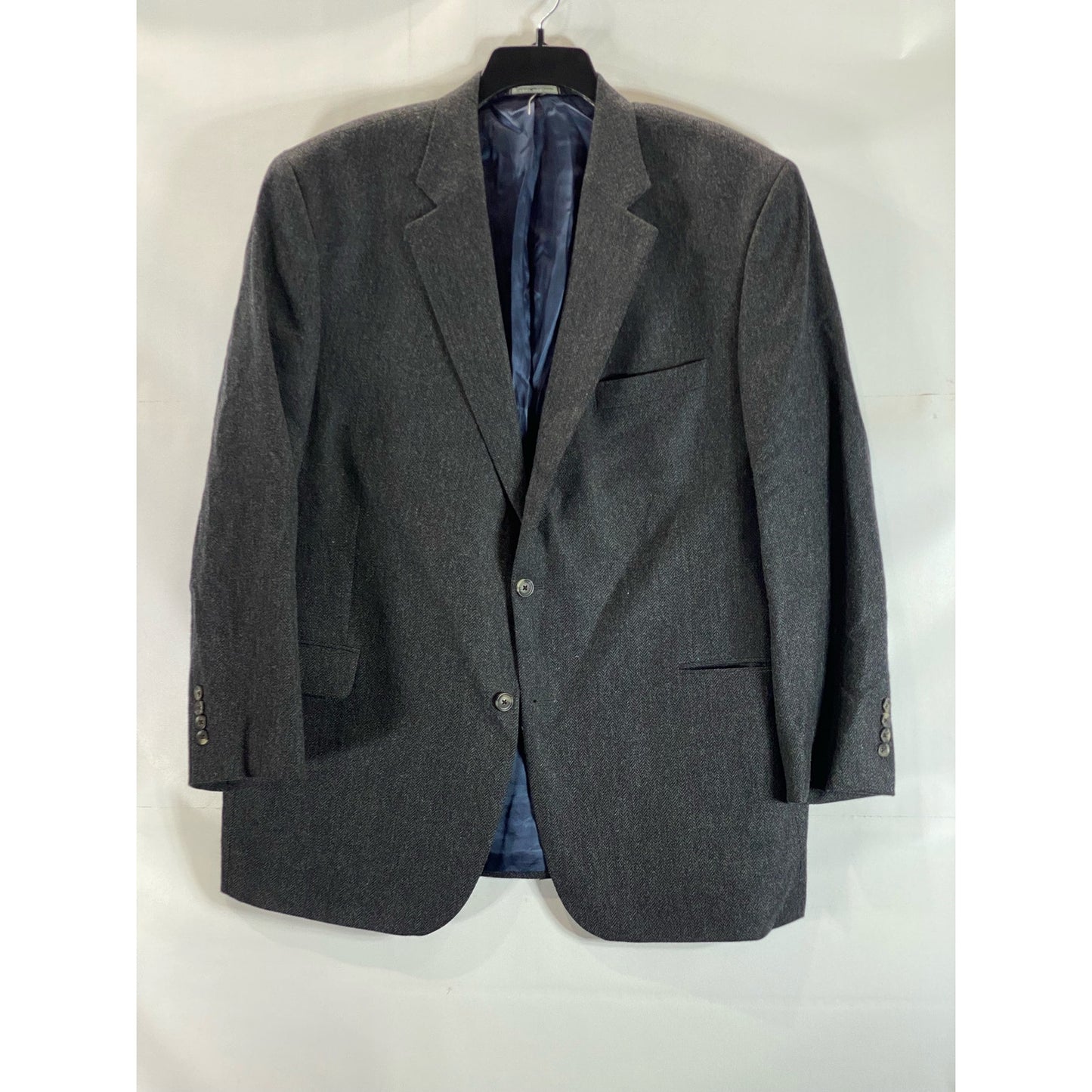 JACK VICTOR Men's Charcoal Wool Super 110's Two-Button Loreto Blazer SZ 48R