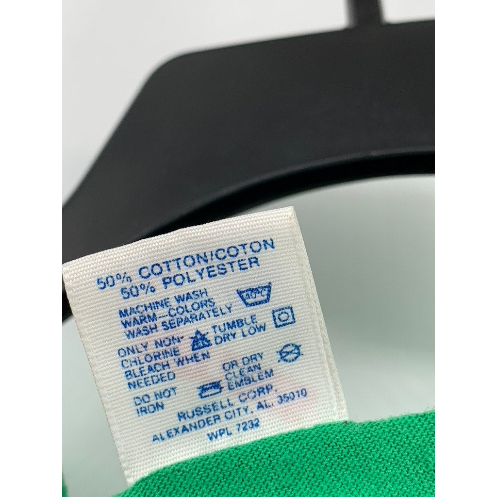 JERZEES Men's Green Vintage Crewneck Short Sleeve T-Shirt SZ XL