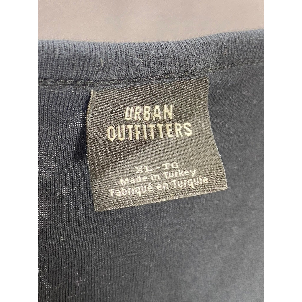 URBAN OUTFITTERS Women's Black-White 'Sweetheart' Fitted Long Sleeve Top SZ XL