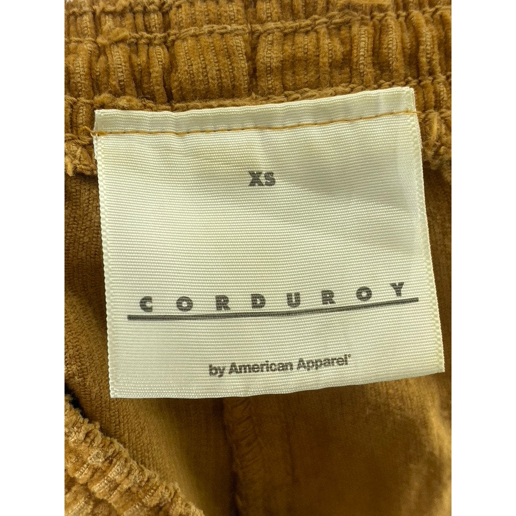CORDUROY BY AMERICAN APPAREL Women’s Tan Elastic Waist Casual Shorts SZ XS