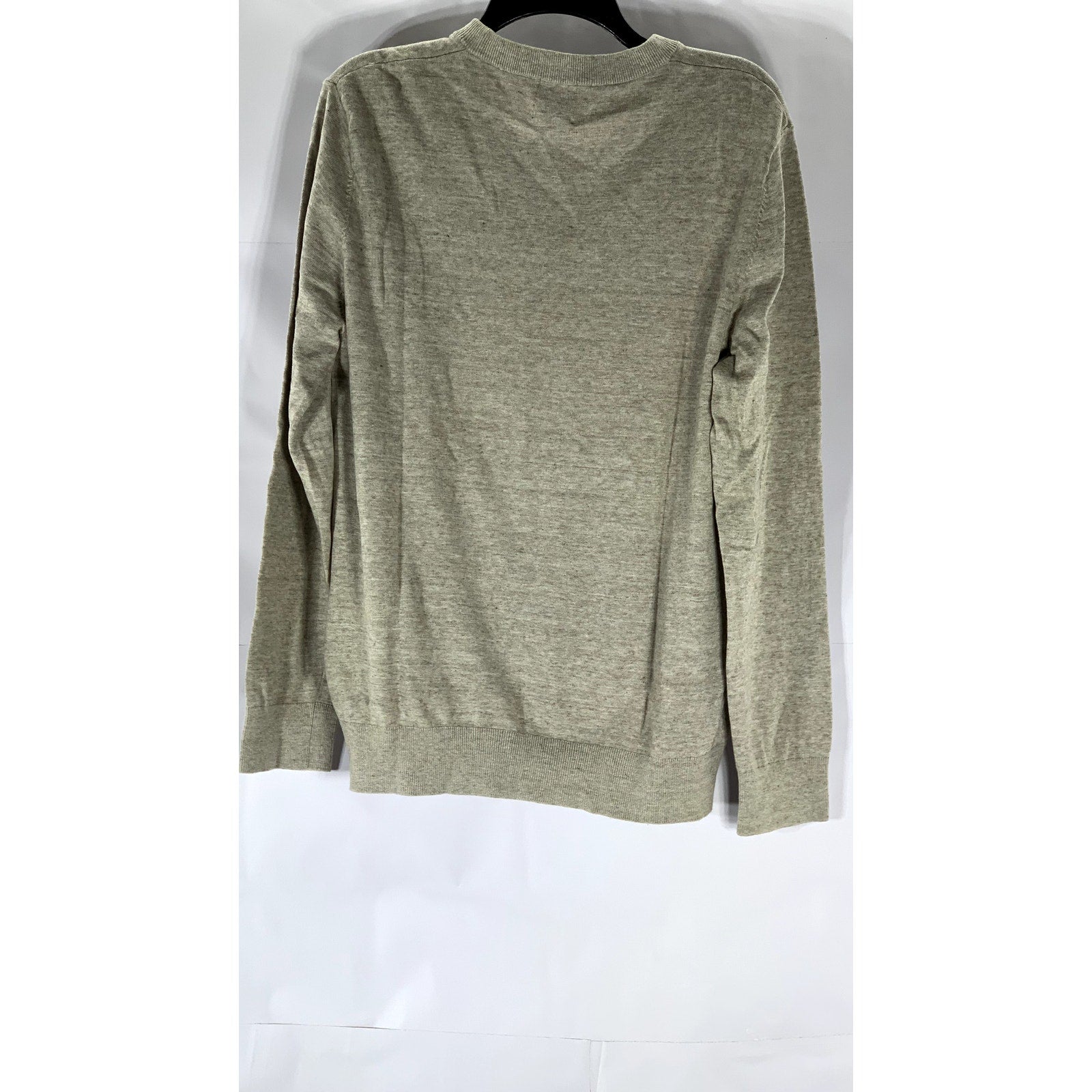 H&M Men's Gray Knit Cotton Crewneck Lightweight Pullover Sweater SZ L