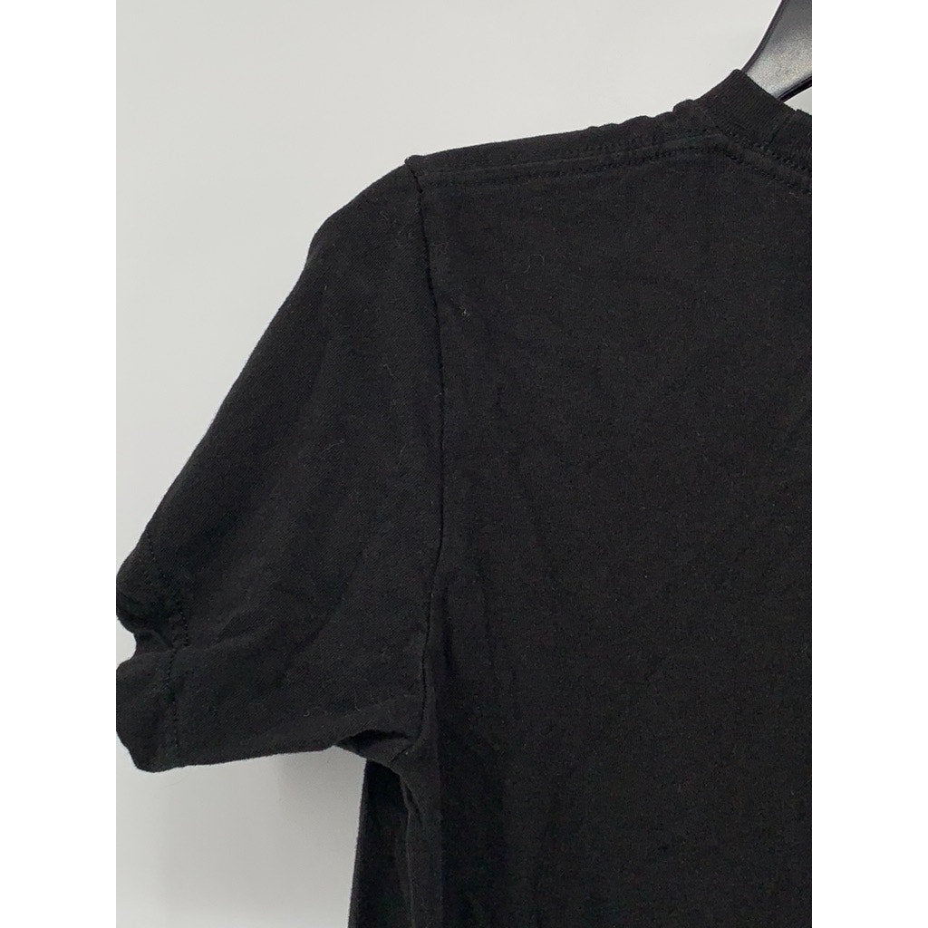 GHOST FACE Women's Black-Pink Bubble Graphic Short Sleeve T-Shirt SZ S