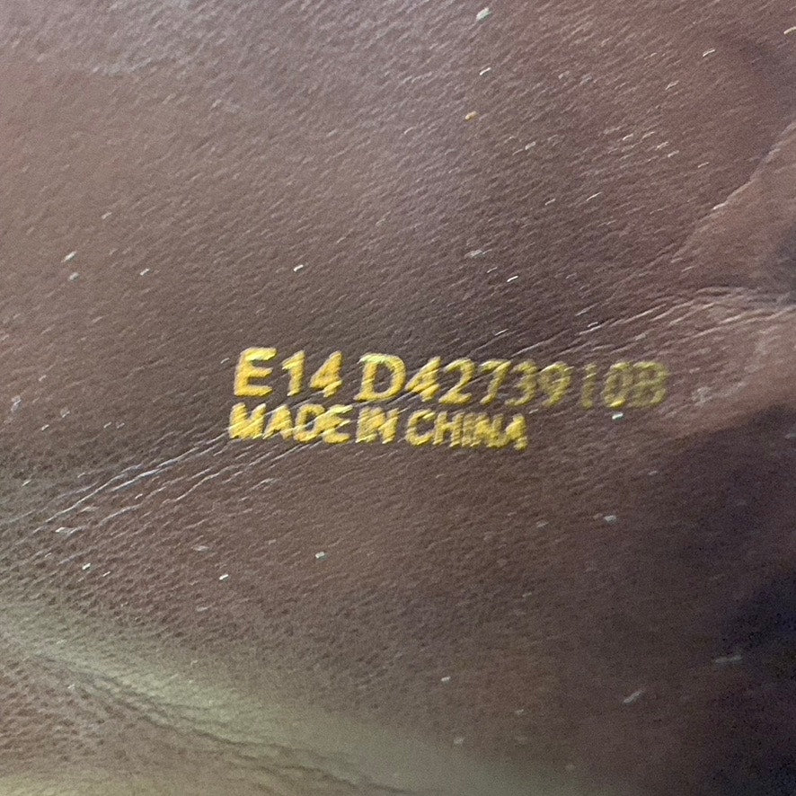 COLE HAAN Women's Brown Leather Calixta Round-Toe Side-Zipper Bootie SZ 10