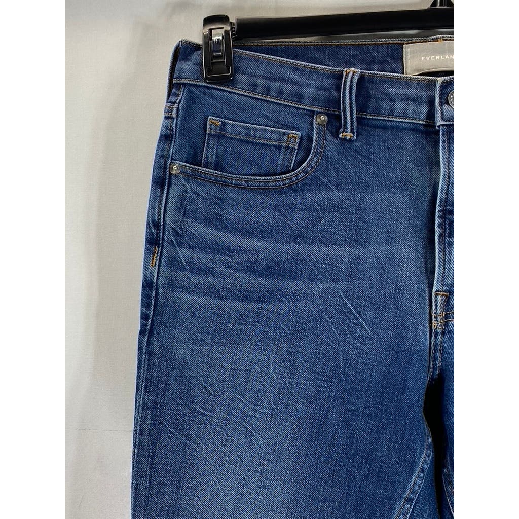 EVERLANE Men's Dark Blue Faded Denim Slim-Fit Five-Pocket Jeans SZ 33X30