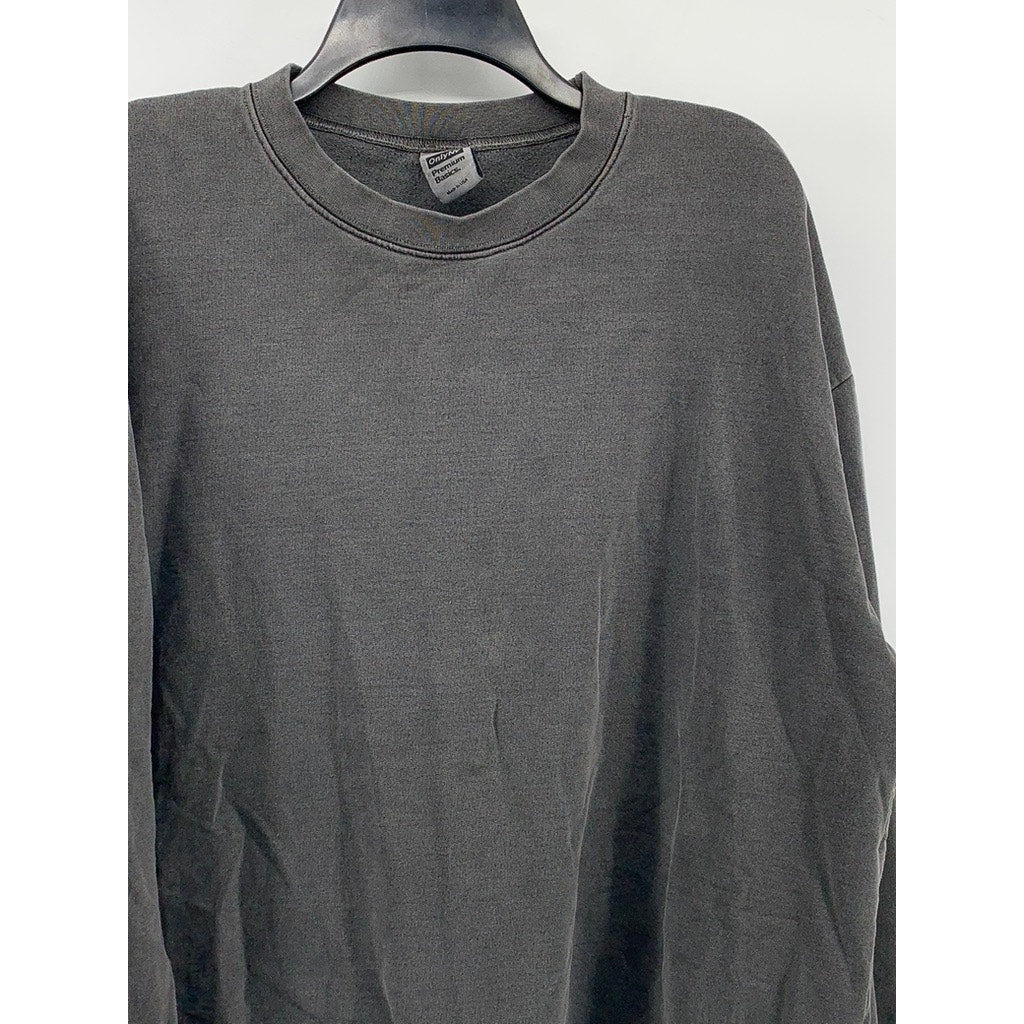 ONLY NY Men's Charcoal Gray Long Sleeve Cotton T-Shirt SZ L