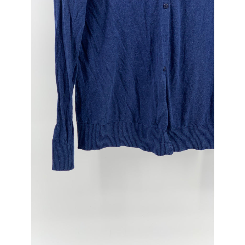 OLD NAVY Women's Maternity Navy Blue Knit V-Neck Button-Up Cardigan SZ M