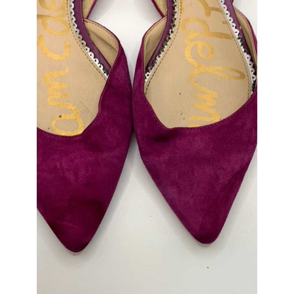 SAM EDELMAN Women's Berry Suede Pointed Toe Rodney D'Orsay Flats SZ 8