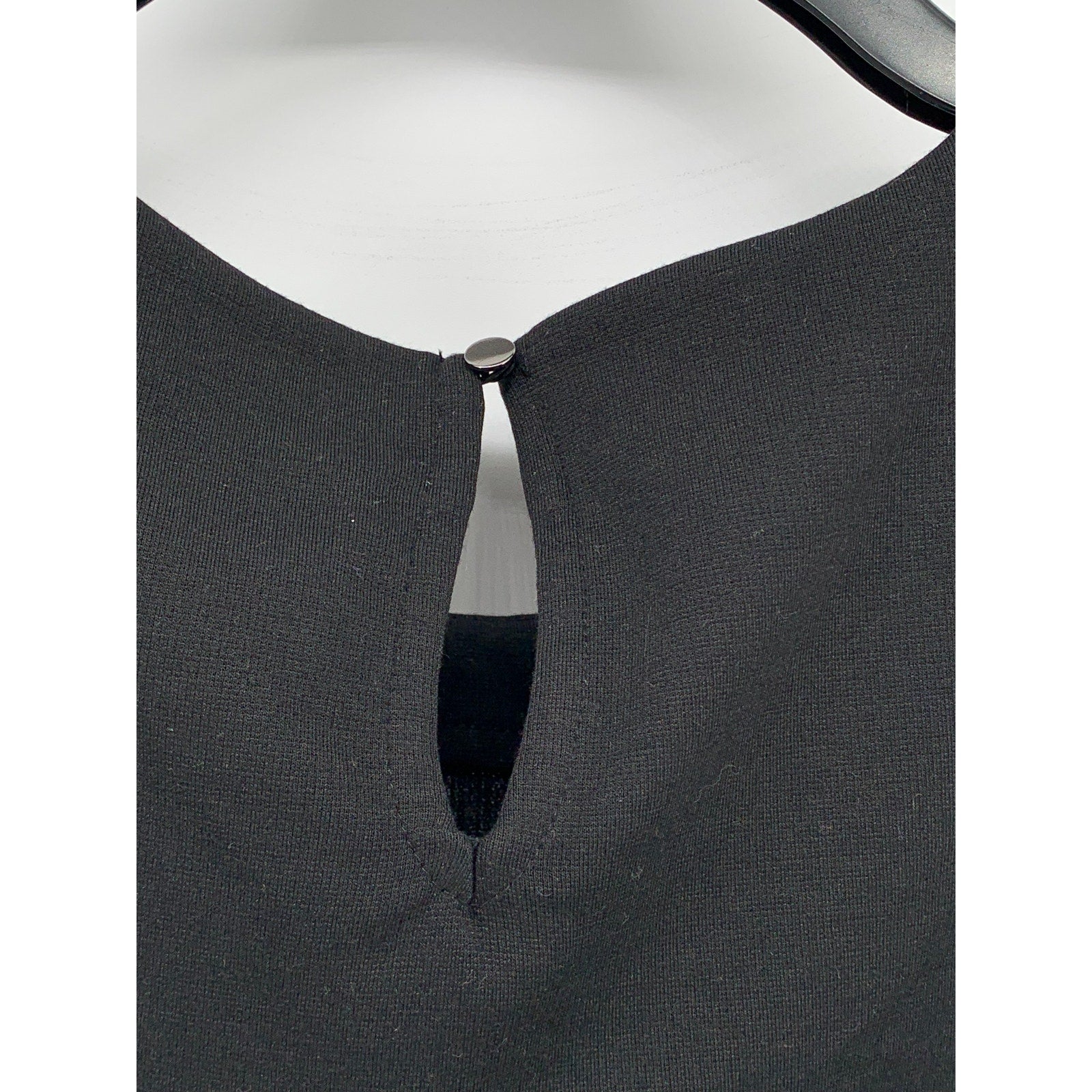 BANANA REPUBLIC Women's Black Scoop-Neck Sleeveless Ponte Textured Top SZ M