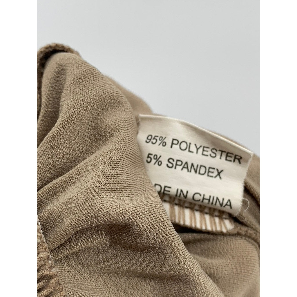 UNBRANDED Women's Tan Pleated Pants SZ S