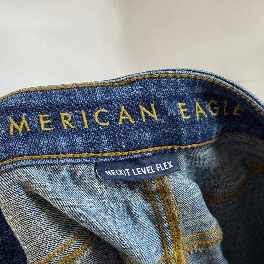 AMERICAN EAGLE Men's Dark Blue Ne(x)t Level Flex Slim Straight Jean SZ 30X34