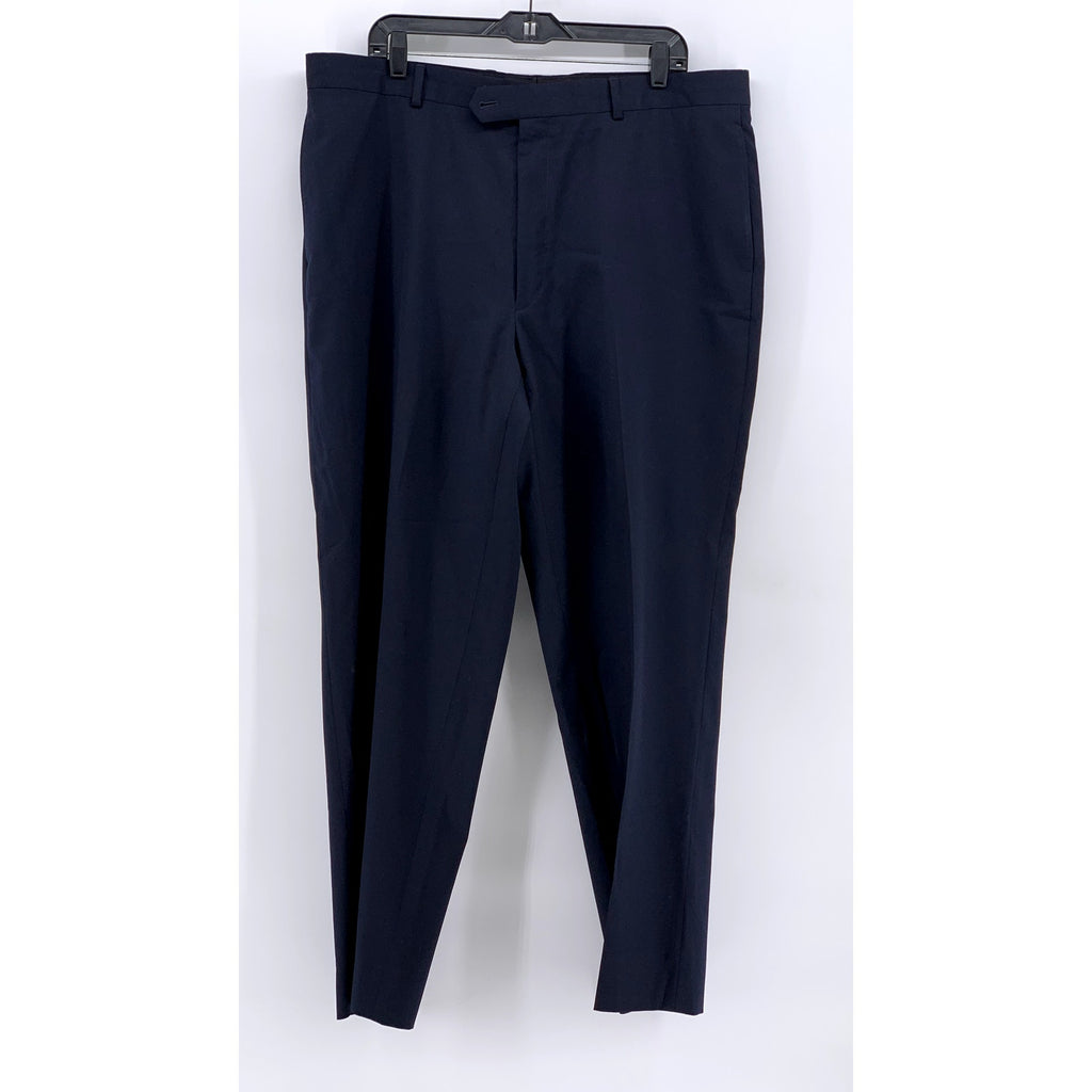 PRONTO UOMO Men's Black Solid Straight Leg Wool Pants SZ 40