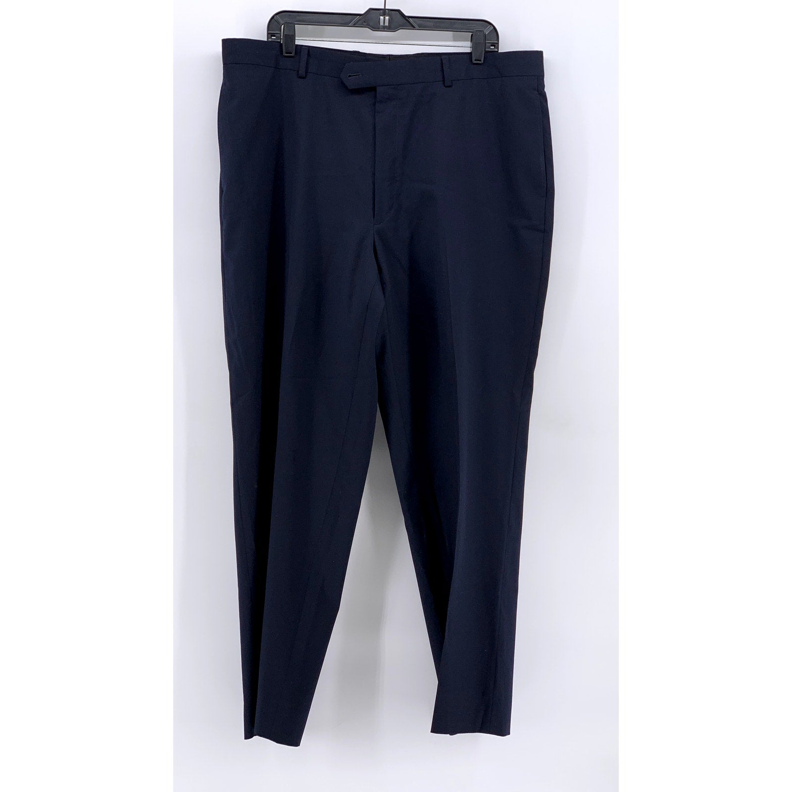 PRONTO UOMO Men's Black Solid Straight Leg Wool Pants SZ 40