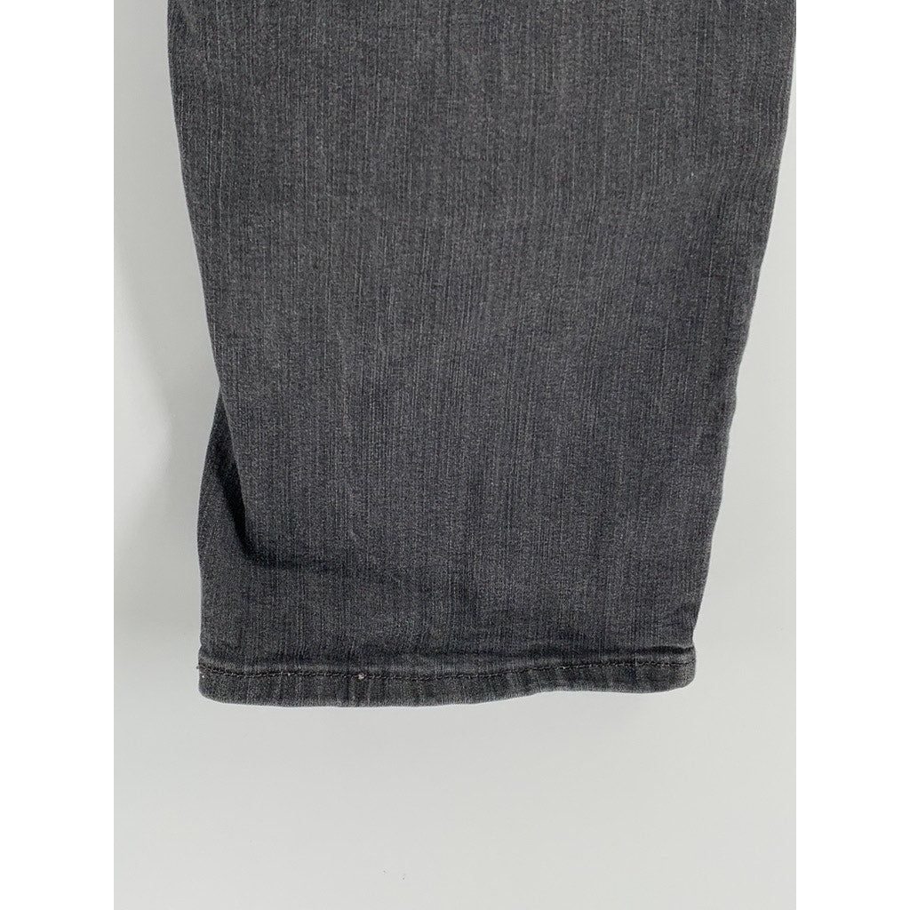 LEE Women's Charcoal Gray Perfect Fit Straight Leg Jeans SZ 12S