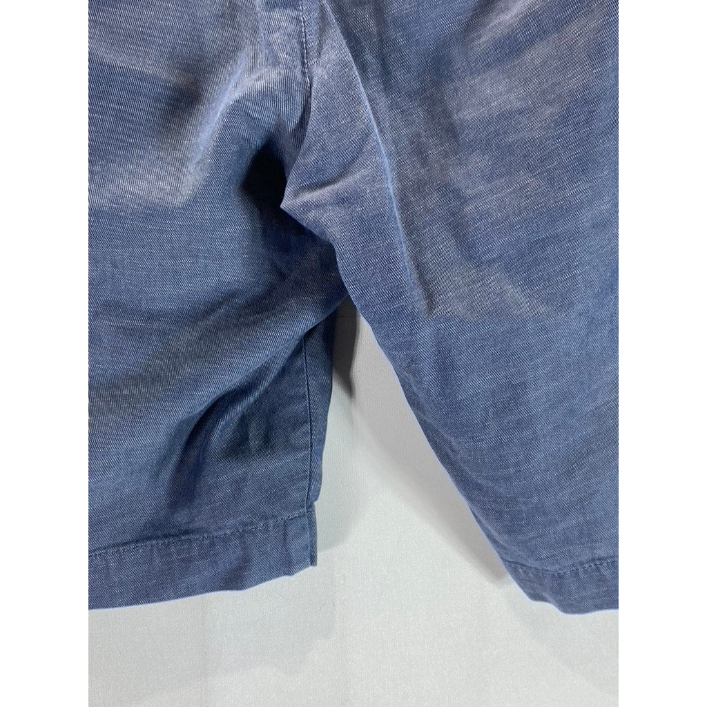 BANANA REPUBLIC Men's Light Blue Heather Aiden Casual Chino Shorts SZ 29