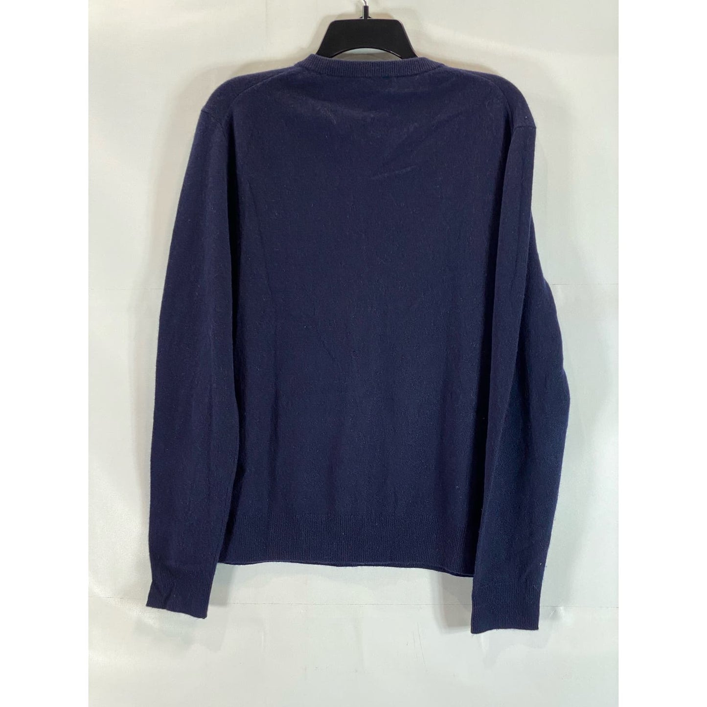 THE MEN'S STORE BLOOMINGDALES Men's Navy V-Neck Cashmere Pullover Sweater SZ L