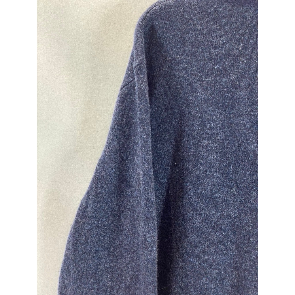J. CREW FACTORY Men's Navy Lambswool Button-Front Bomber Sweater SZ 2XL