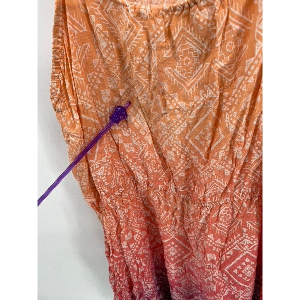 MOSSIMO SUPLY CO. Women's Orange-Purple Ombre Printed Romper SZ 2XL
