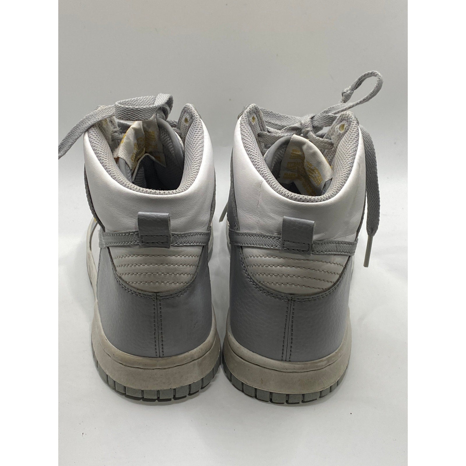 NIKE Youth Wolf Gray Marigold Lace-Up Dunk High Next Nature GS Sneakers SZ 6Y