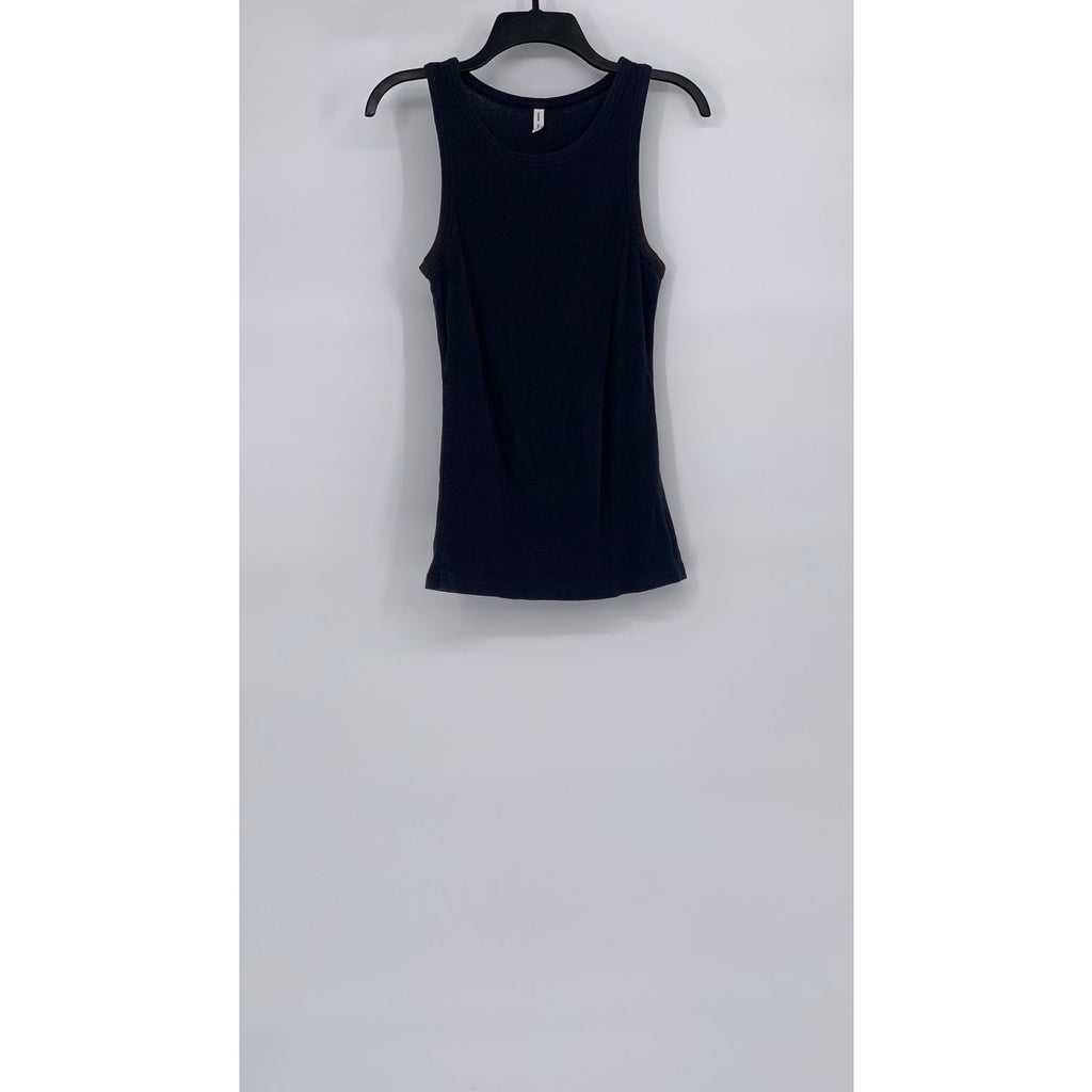 SAMSOE SAMSOE Women's Sky Captain Blue Ribbed Crewneck Alexo Tank Top SZ S