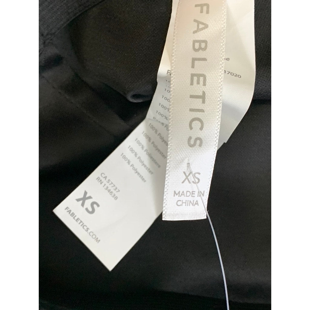 FABLETICS Women's Black Vegan Leather High-Rise Pull-On Leggings SZ XS