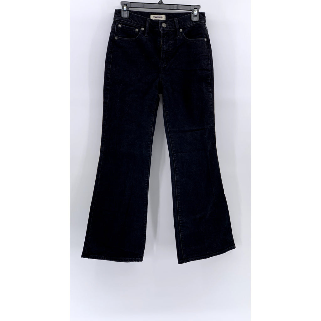 MADEWELL Women's Black Petite The Perfect Vintage Flare Jean SZ 25P