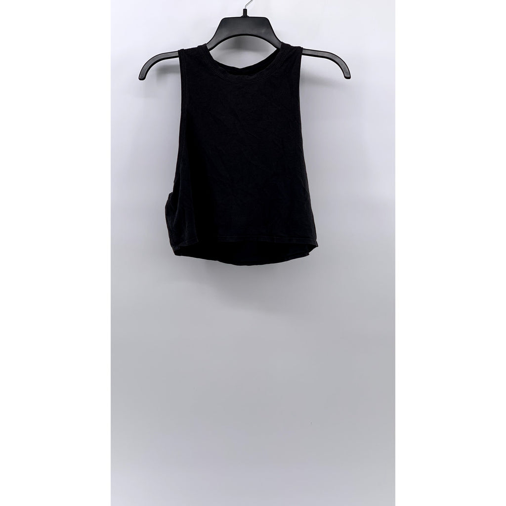 LULULEMON Women's Washed Black Sculpt Cropped Tank Top SZ 2