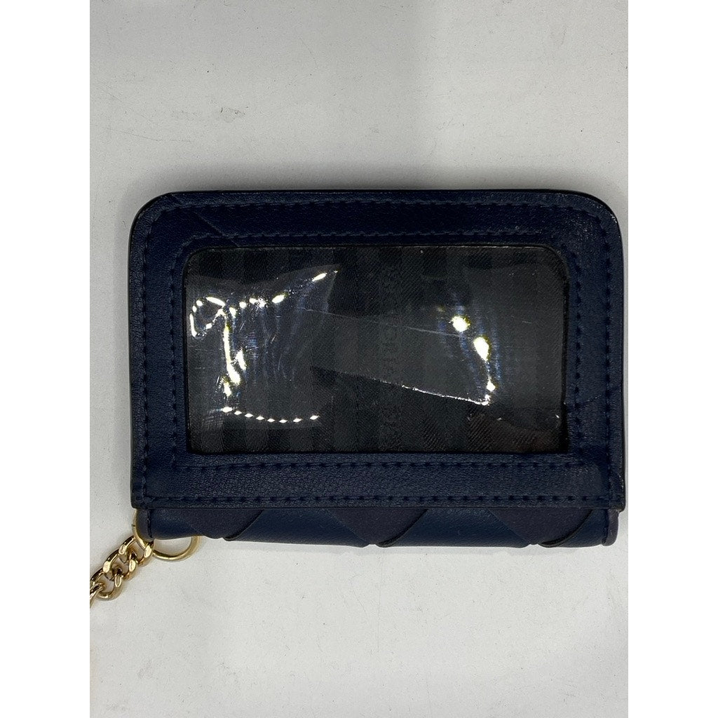 VICTORIA'S SECRET Women's Navy Blue Woven Small Wallet