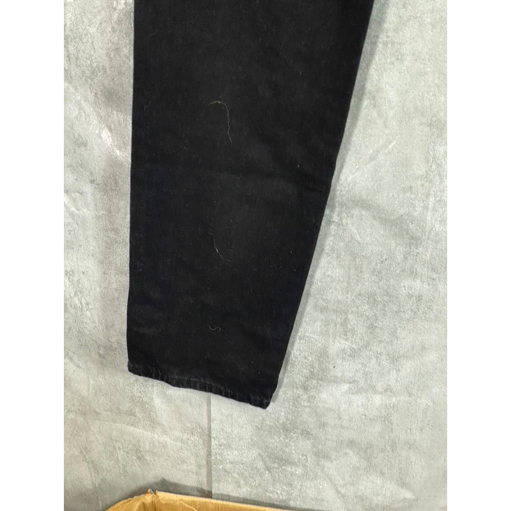 MAN BOOHOOMAN Men's Black Distressed Stretch Popper Hem Cargo Jeans SZ 36