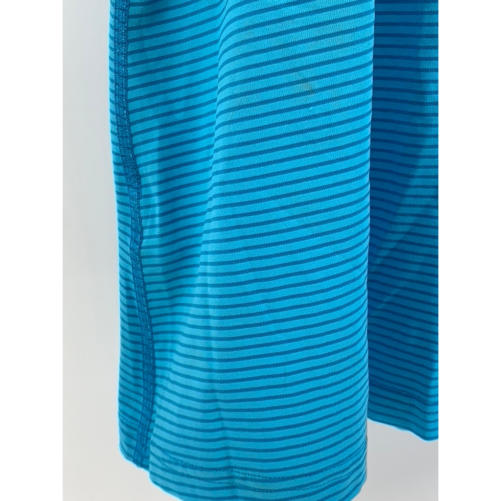 KIRKLAND SIGNATURE Women's Blue Small Striped Active Tank SZ L
