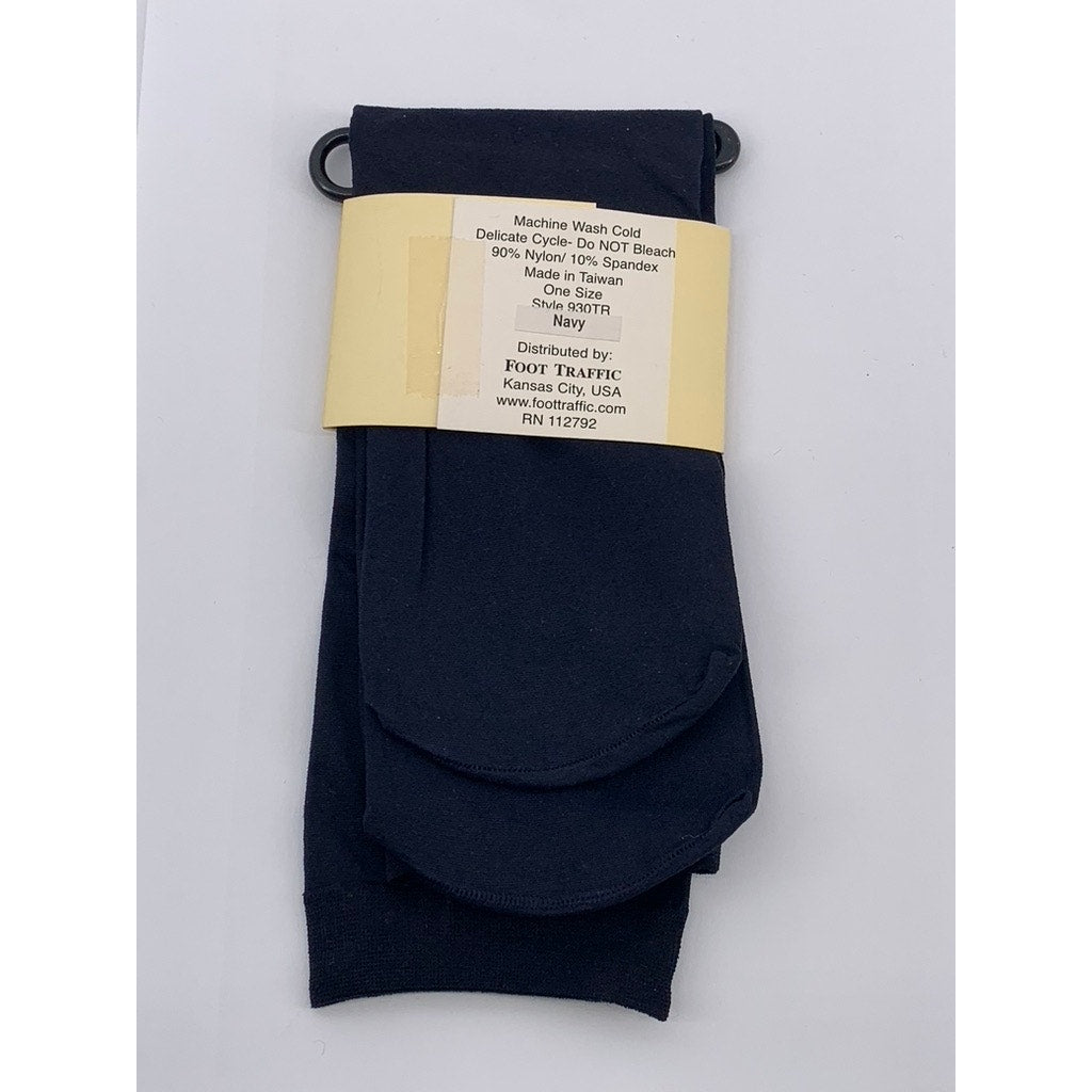 FOOT TRAFFIC Women's Navy Fashion Opaque Trouser Socks SZ OS