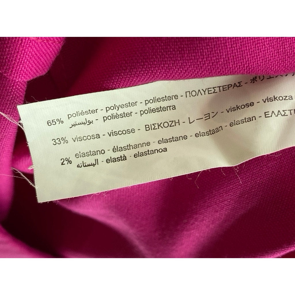 ZARA Women's Pink Wide Leg High-Rise Relaxed-Fit Trousers SZ M