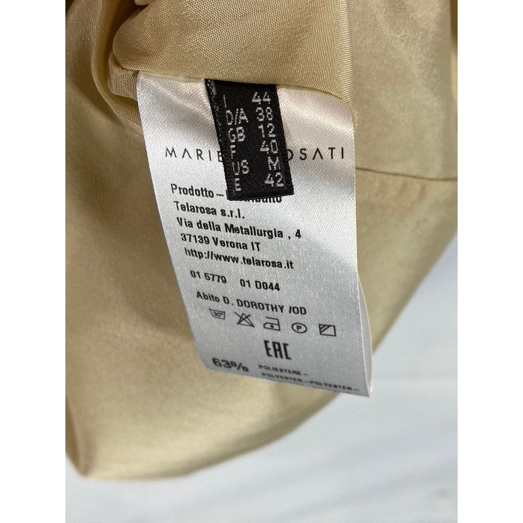 MARIELLA ROSATI Women's Red Mini Check Scoop-Neck Tie-Waist 3/4 Sleeve Dress SZM