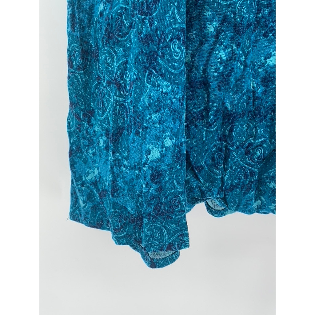 LULAROE Women's Blue Printed Pull-On Midi Skirt SZ XL