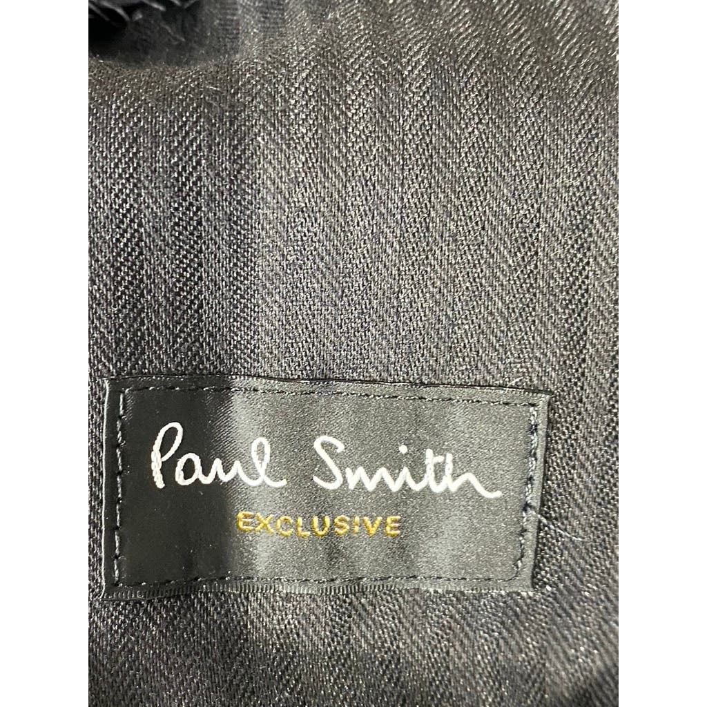 PAUL SMITH Men's Blue Wool Flat Front Dress Pants SZ 32X30